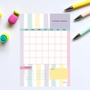 Planificador Semanal - Mensual Ilustra Colores Pastel Año 2025 Planificador Semanal Pastel