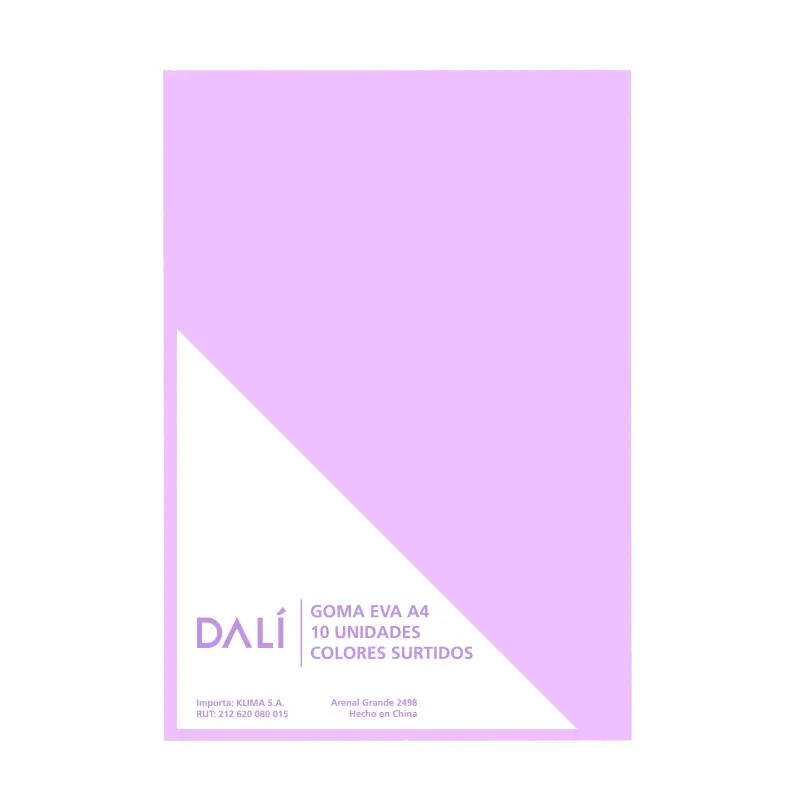 Pack Goma Eva A4 Pastel x10 DALI