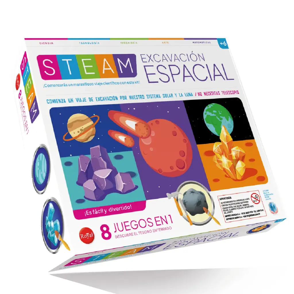 Set Excavación Espacial 8 En 1 Steam Royal