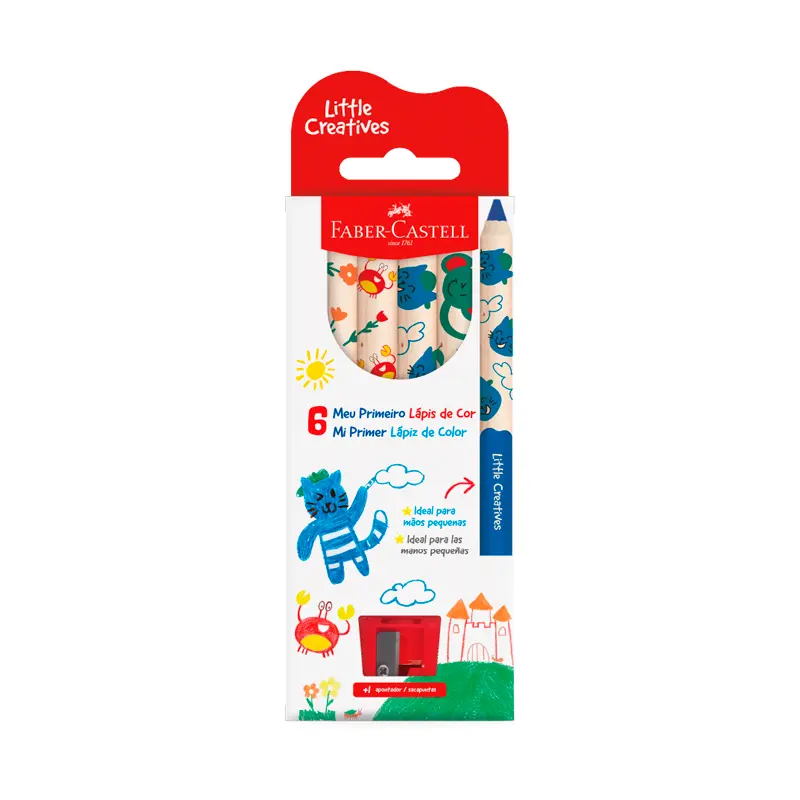 Lápices de Colores Jumbo x6 Faber-Castell 