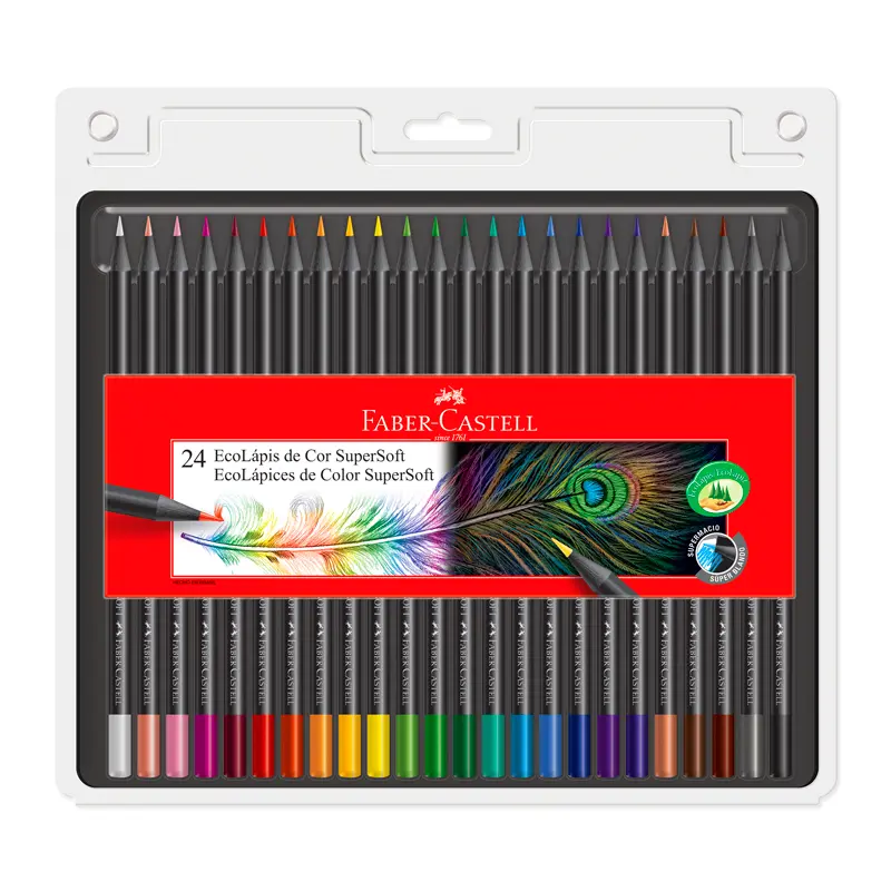 Lápices de Colores Supersoft x24 con Kit Faber-Castell 