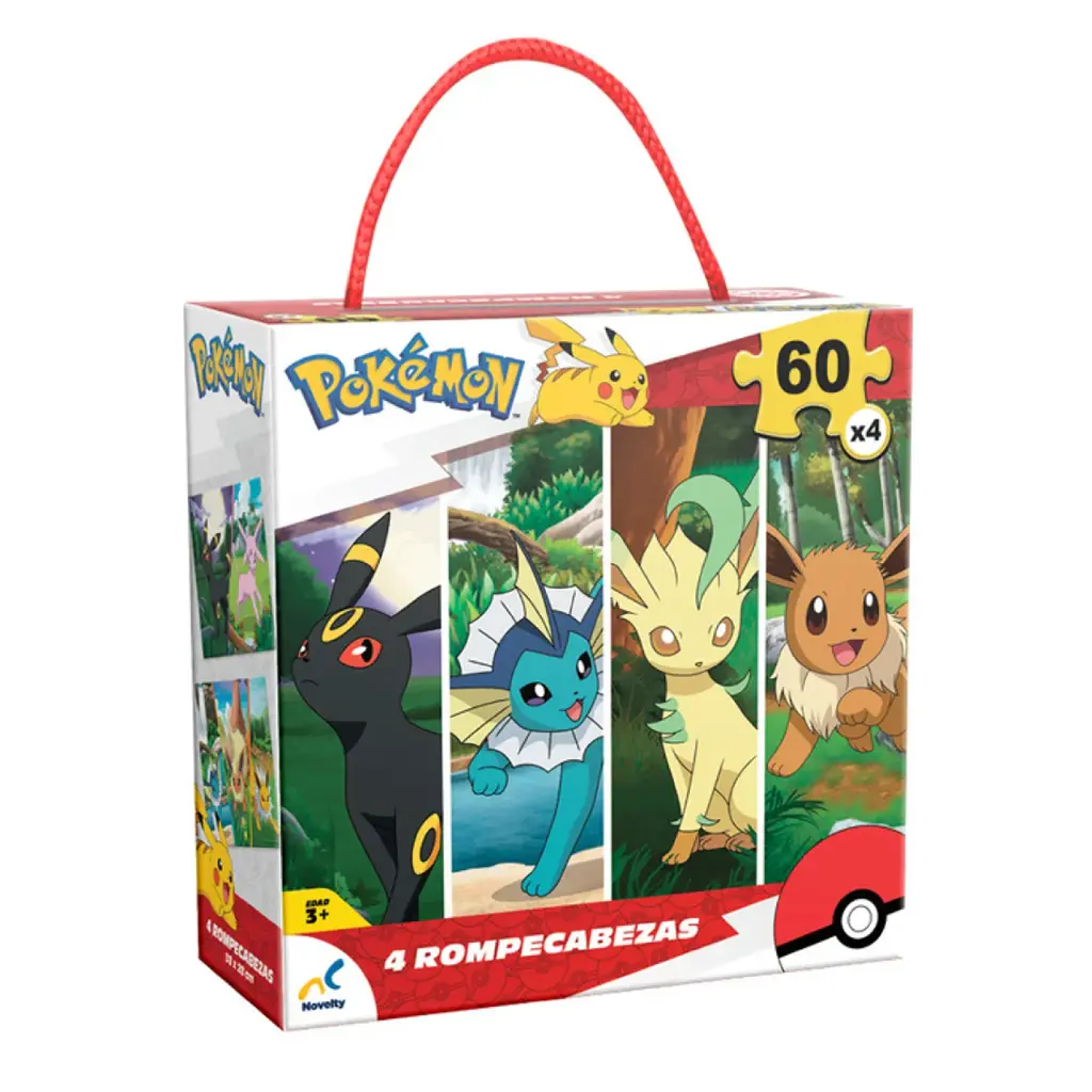 Puzzle 4 En 1 Eevee Pokémon