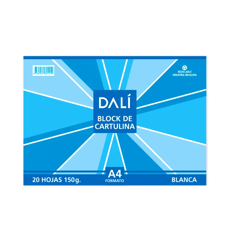 Block Cartulinas Blanca A4 DALÍ- 20H 