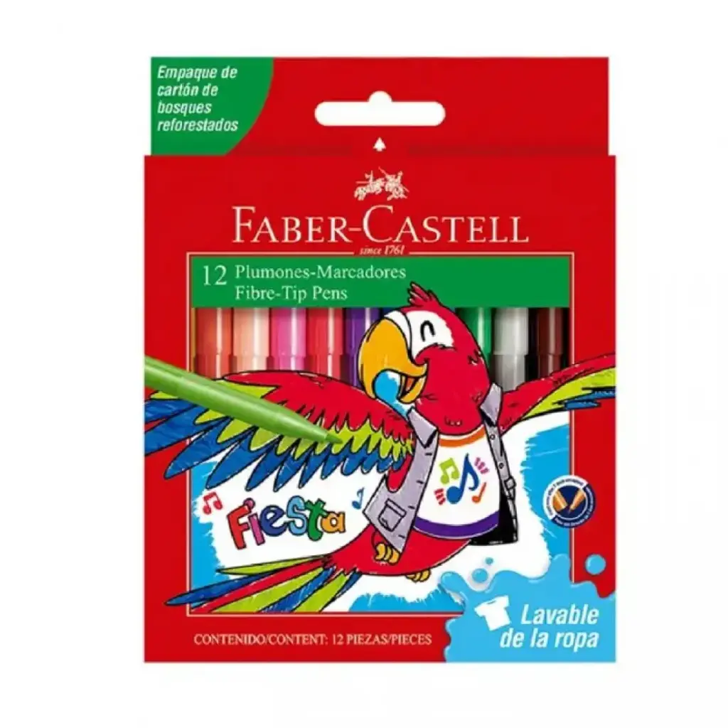 Marcadores Finos Fiesta x12 Faber-Castell