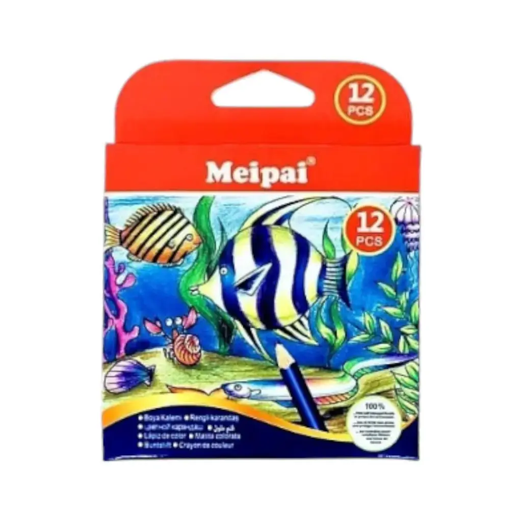Lápices de Colores Cortos x 12 Meipai