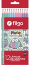 Lápices de Escribir Pinto Pastel x12 Filgo