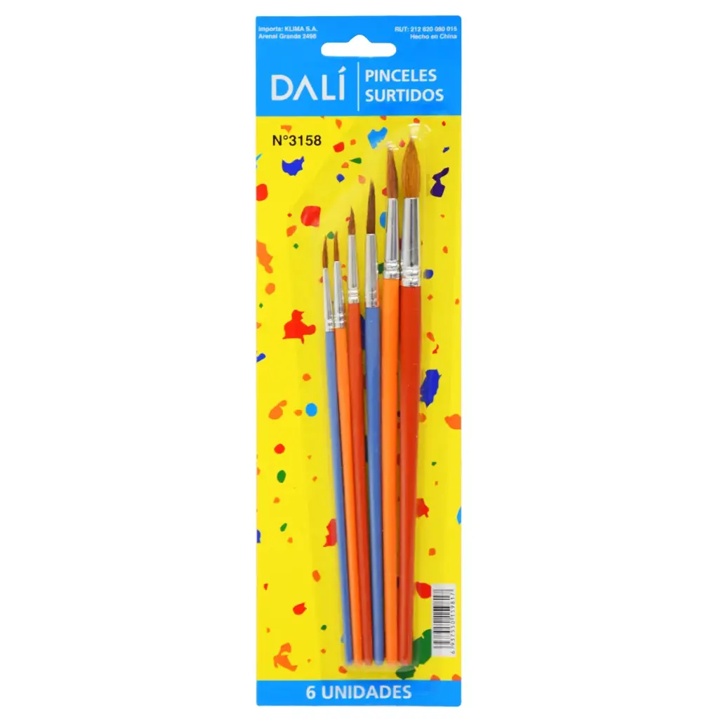 Pinceles Surtidos Blíster DALI x6