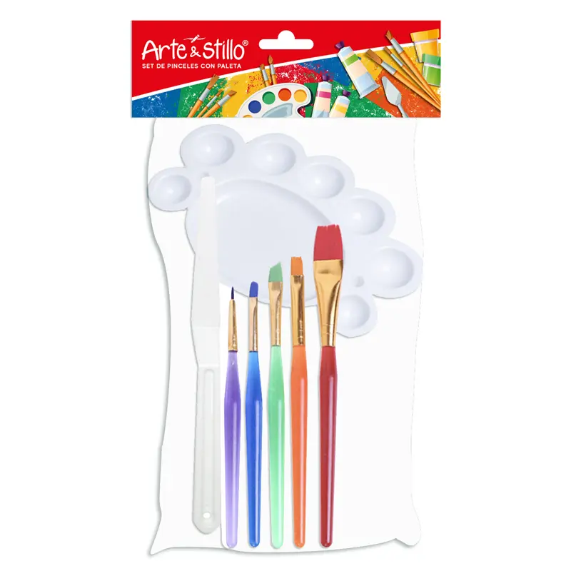 Set de Pinceles con Paleta Arte & Stillo
