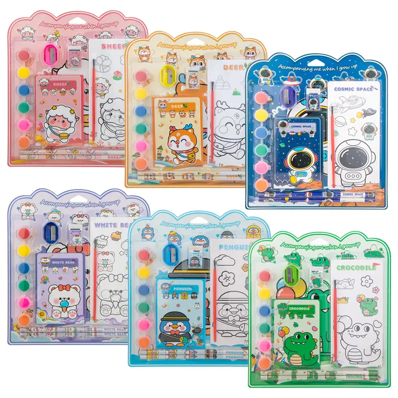 Set Escolar con Pinturas