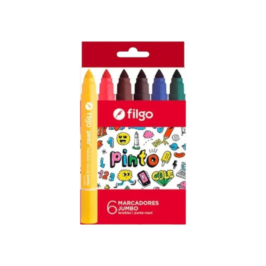 Marcadores Escolares Jumbo x6 Filgo