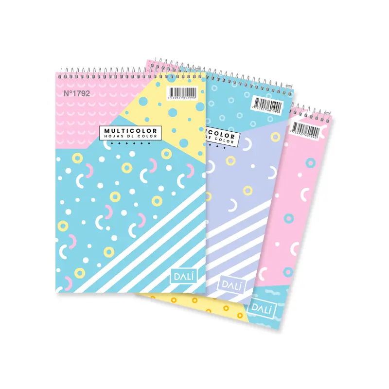 Block A5 Con Espiral Multicolor 70h x1 DALI 