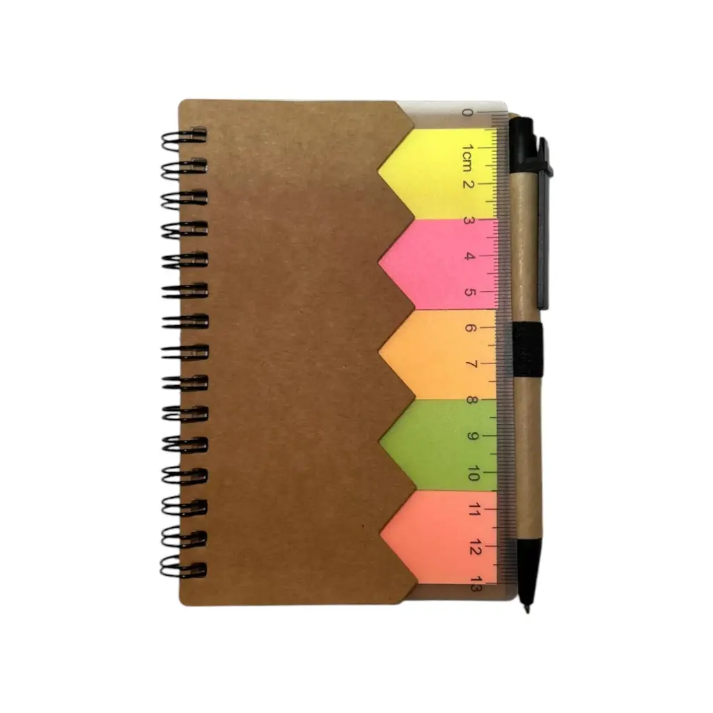 Libreta con Lapicera y Notas Adhesivas A6