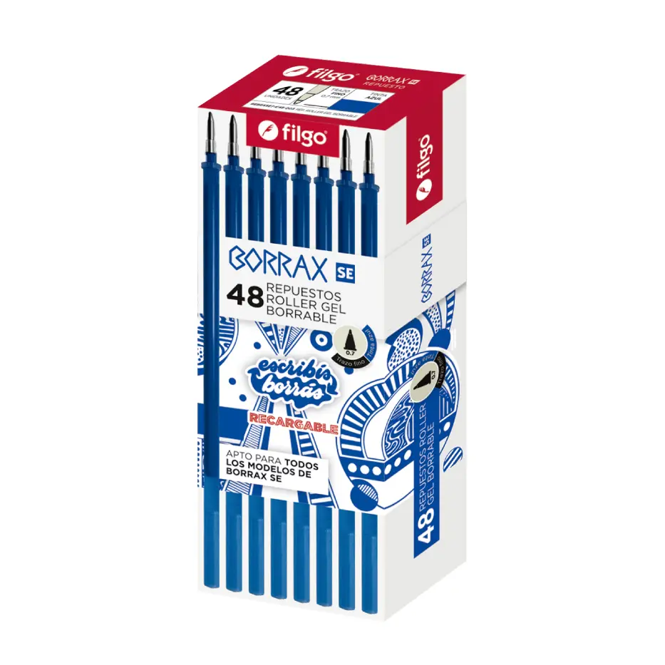 Repuesto Bolígrafo Roller Gel Borrable Borrax SE x1 Filgo
