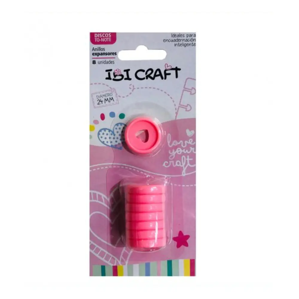 Pack Anillos para Encuadernar 24 mm x8 Ibi Craft