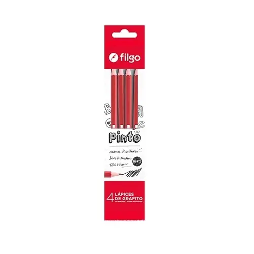 Lápices de Escribir Pinto HB x4 Filgo 
