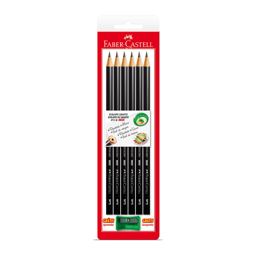  Set Lápices HB + Sacapuntas x6 Faber-Castell
