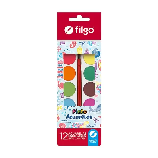 [53148554] Acuarelas Pinto x12 Filgo