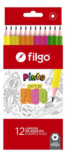 [84811253] Lápices de Escribir Pinto Fluo x12 Filgo