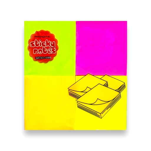 [33707078] Papel Adhesivo 4 colores 3x3cm