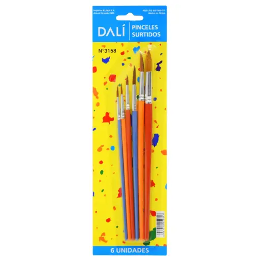[14457947] Pinceles Surtidos Blíster DALI x6