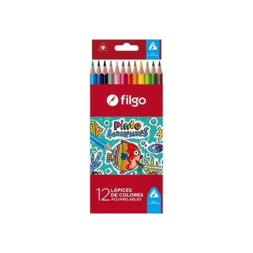 [35123612] Lápices de Colores Pinto Acuarelables x12 Filgo