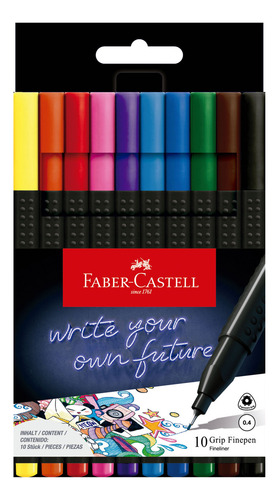 [50115743] Fibras Colores 0.4mm x10 Faber-Castell