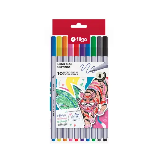 [33354519] Fibras Colores 0.4 mm x10 Filgo