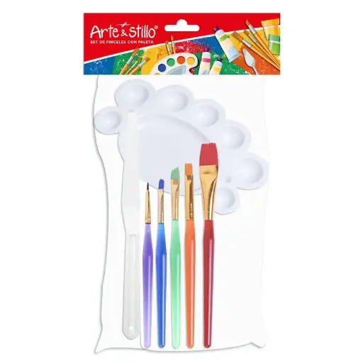 [42302842] Set de Pinceles con Paleta Arte & Stillo