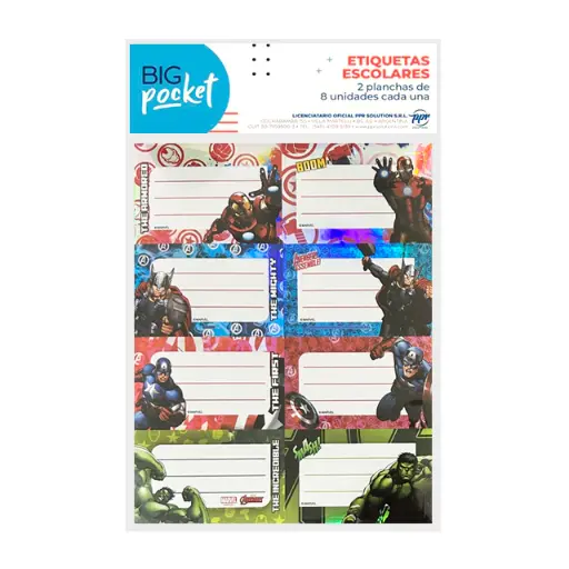 [32662505] Etiquetas P/Cuaderno x16 Big Life