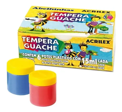 [92772510] Temperas Colores 15ml x6 Acrilex 