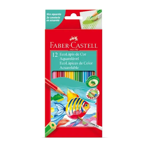 [12877169] Lapices de Colores Acuarelables x12 con Kit Faber-Castell 