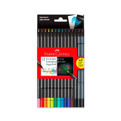 [38621090] Lapices de Colores Supersoft x12 con Kit Faber-Castell
