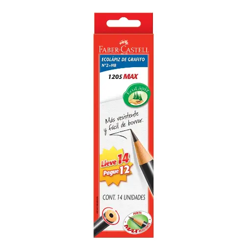 [39678636] Lápiz Negro Eco MAX x14 Faber-Castell