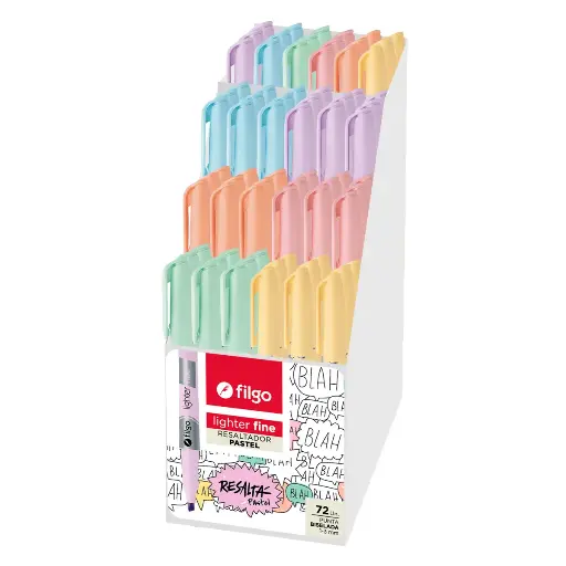 Resaltador Fino Pastel x1 Filgo