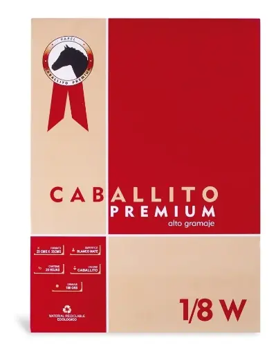 [60542687] Block 1/8 w 100 gr Caballito - 10 hojas