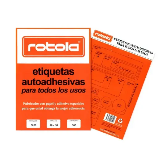[20125914] Etiquetas Lisas x1 Plancha Rotola
