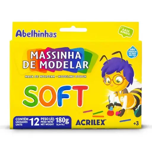 [80052750] Plasticina Masa Moldear Soft 180g x12 Acrilex