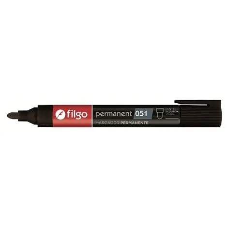 [85192499] Marcador Permanente Grueso x12 Negro Filgo