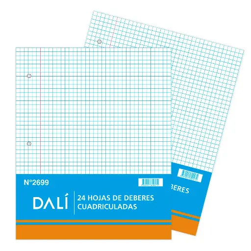 [59038185] Hojas de Deberes Cuadriculadas x1 24h DALI