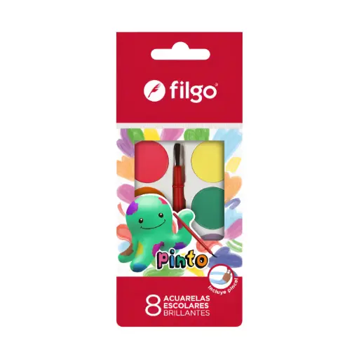 [67754361] Acuarelas Pinto x8 Filgo