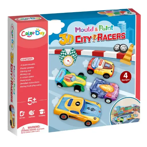 Juego para crear y colorear figuras de yeso 3D - ColorDay