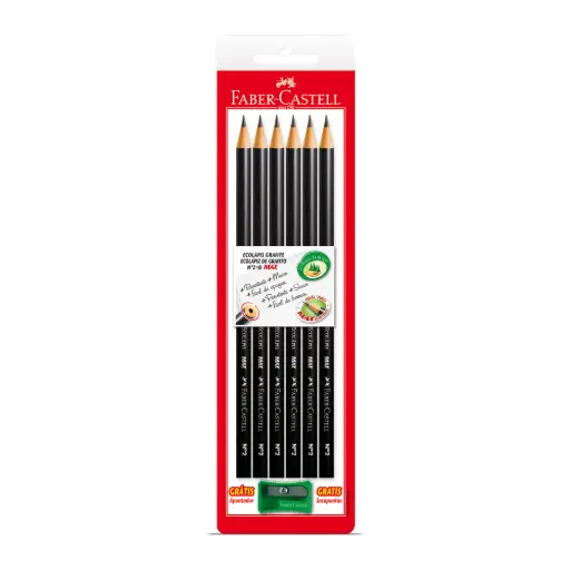 [74586708]  Set Lápices HB + Sacapuntas x6 Faber-Castell