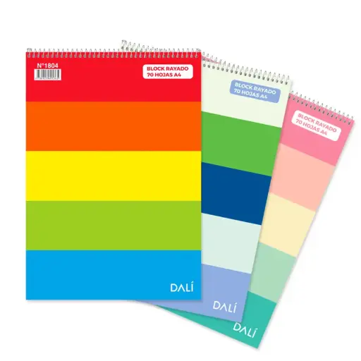 [96612164] Block A4 Con Espiral Rayas 70h x1 DALI 