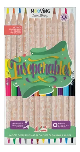 [28896295] Lápices de Colores Largos x12 Mooving Inseparables 