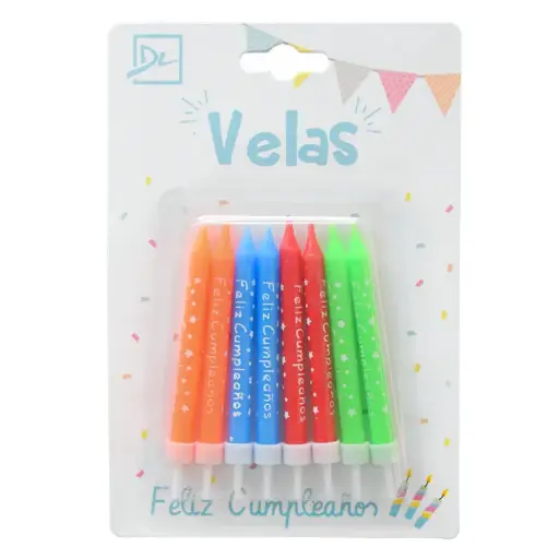 [75515540] Velas Cumpleaños Surtidas x 8 - DALI