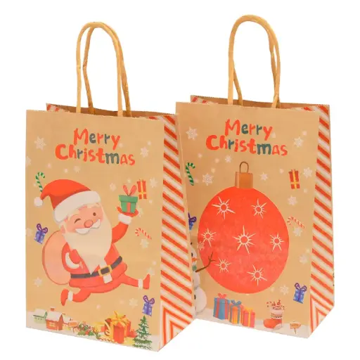 [25066709] Bolsa Kraft Chica Navideña con Asa x1 