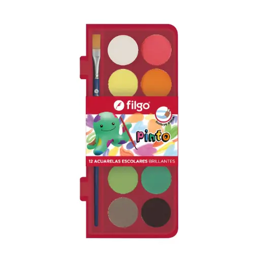 [75825457] Acuarelas Plástico Pinto x12 Filgo